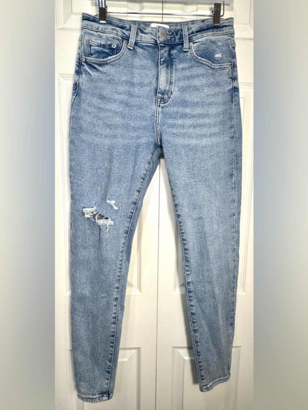 Pistola Aline High Rise Skinny Jeans Distressed Light Wash Size 29
